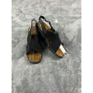 Naot Women's Slingback Black Leather & Synthetic Sandals EU 38 US 7 Comfort